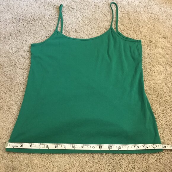 Preppy Short Sleeve Kelly Green Cotton Button Up Cardigan + Cami - Picture 13 of 16